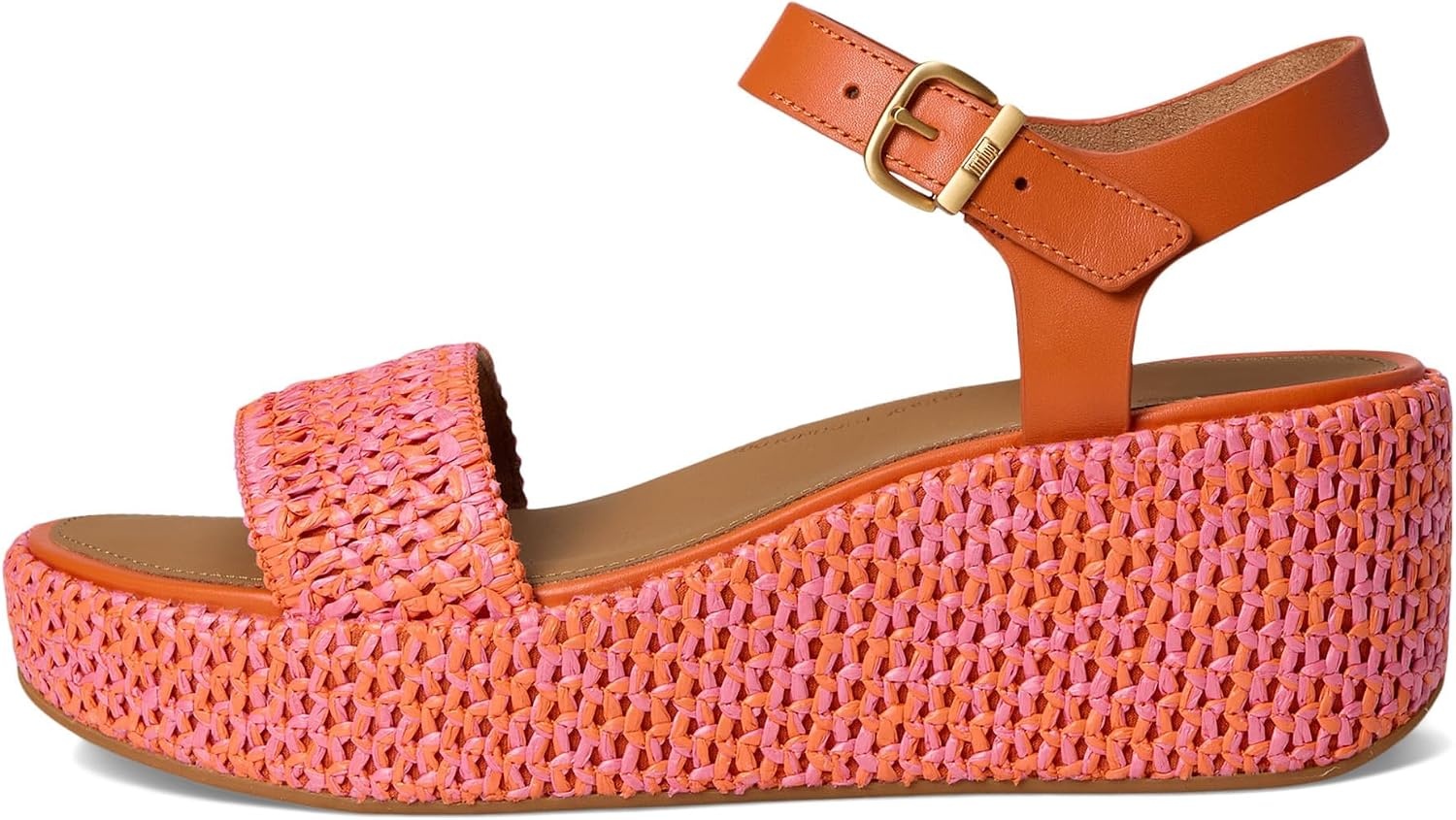 image:imageFitFlop Platfforms Woven Wedge AnkleStrap SandalsSatsumaPinkperfect Mix