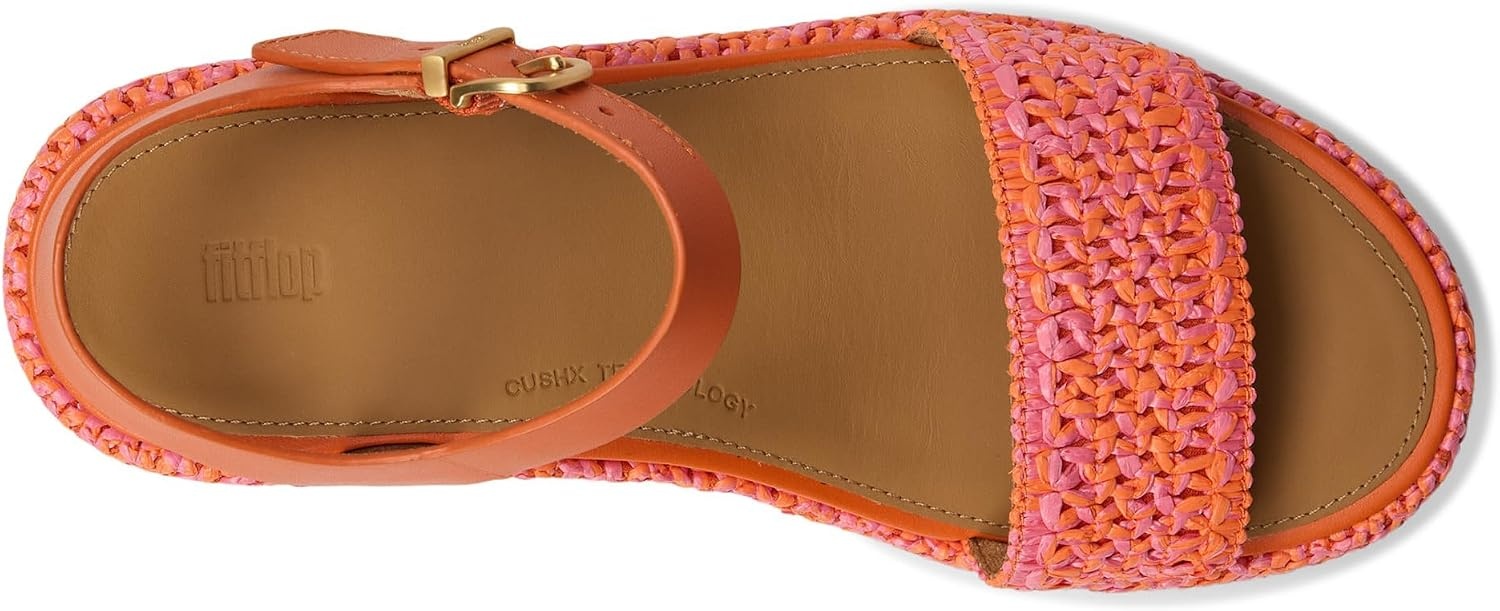 image:imageFitFlop Platfforms Woven Wedge AnkleStrap SandalsSatsumaPinkperfect Mix