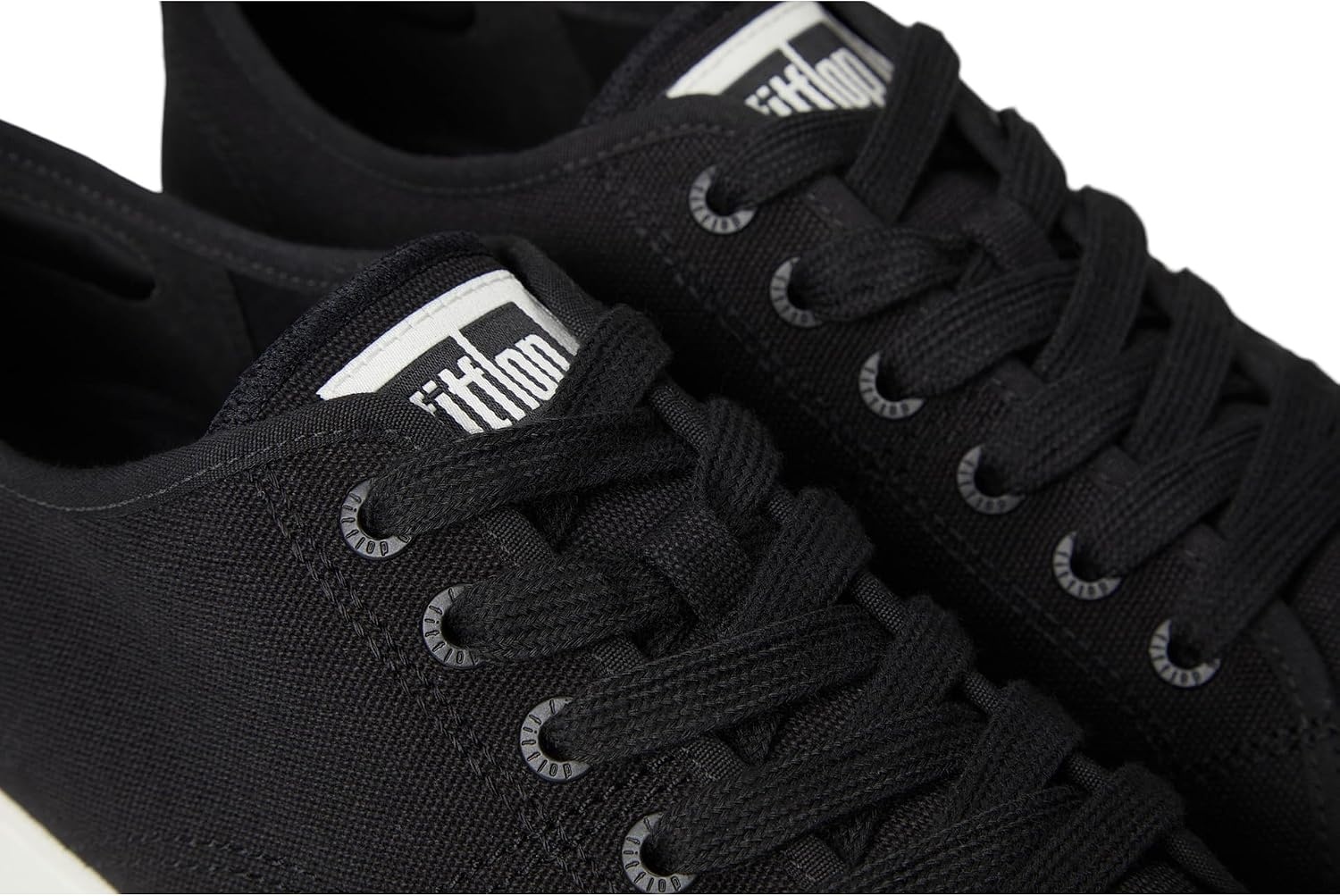 image:imageFitFlop Rally Canvas SneakersBlackCream