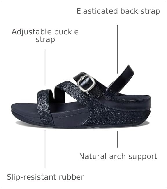 image:imageFitFlop Skinny Ii Glitterdust ZStrap SandalsMidnight Navy