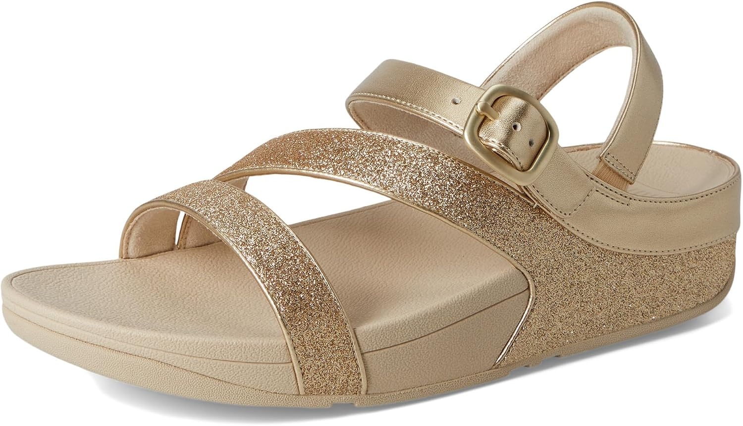 image:imageFitFlop Skinny Ii Glitterdust ZStrap SandalsPlatino