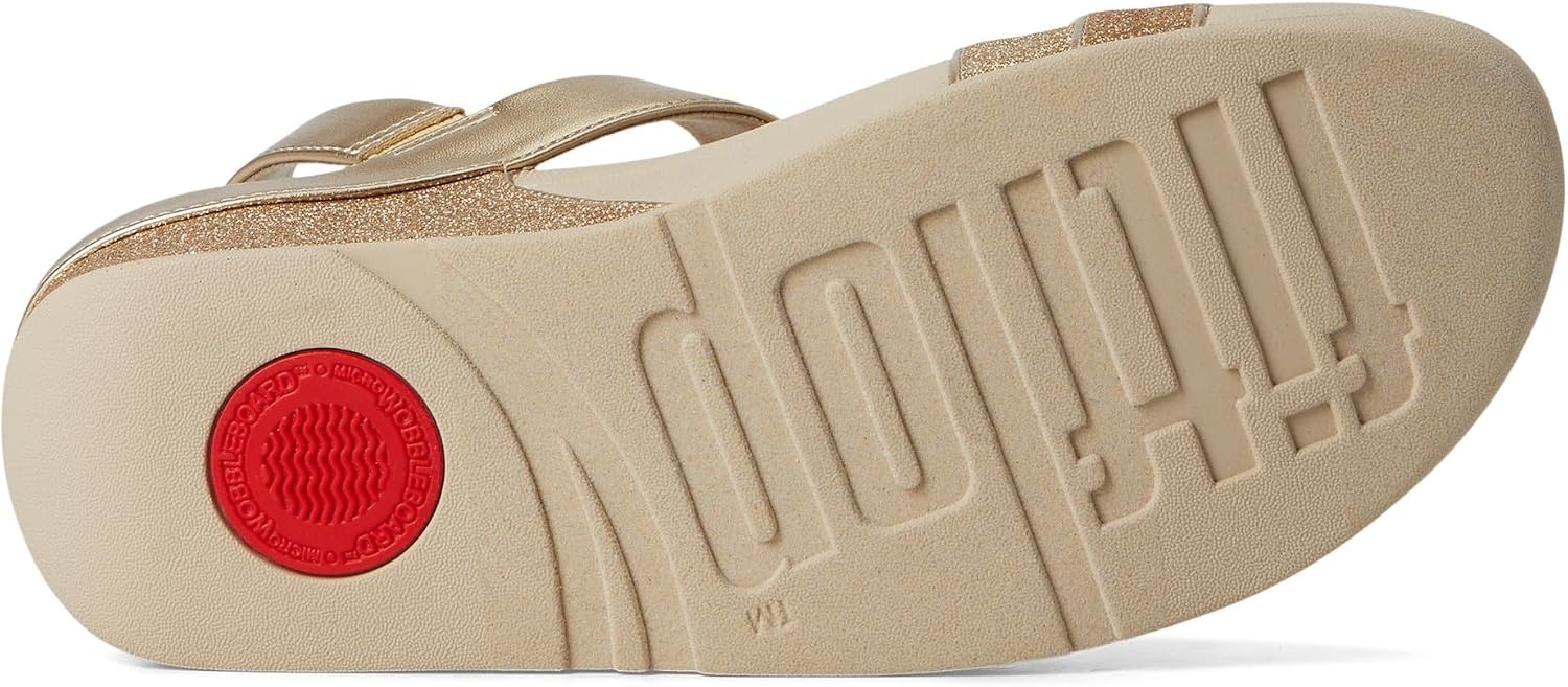 image:imageFitFlop Skinny Ii Glitterdust ZStrap SandalsPlatino