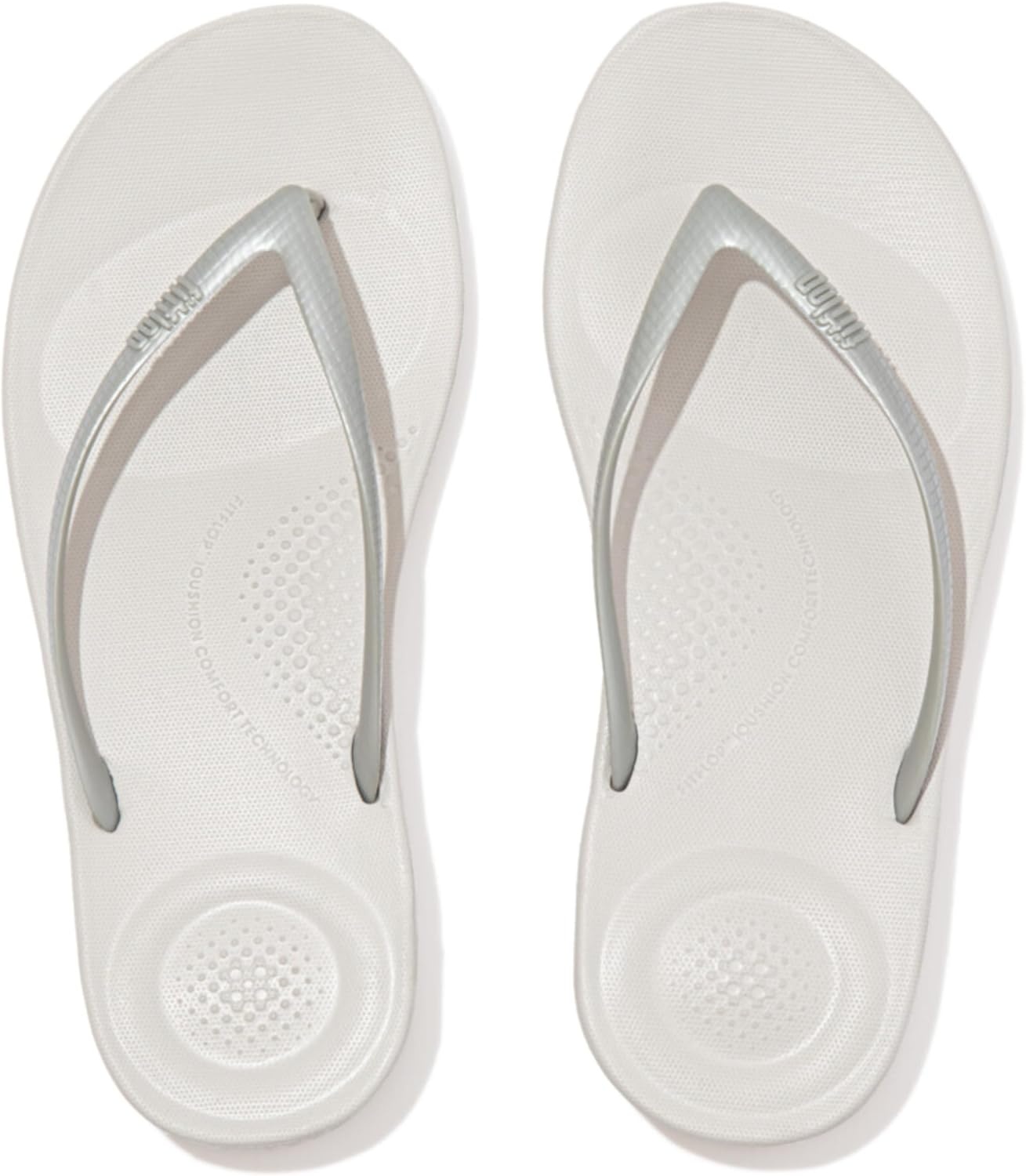 image:imageFitFlop Surfa StripeWebbing ToePost SandalsSilver 2