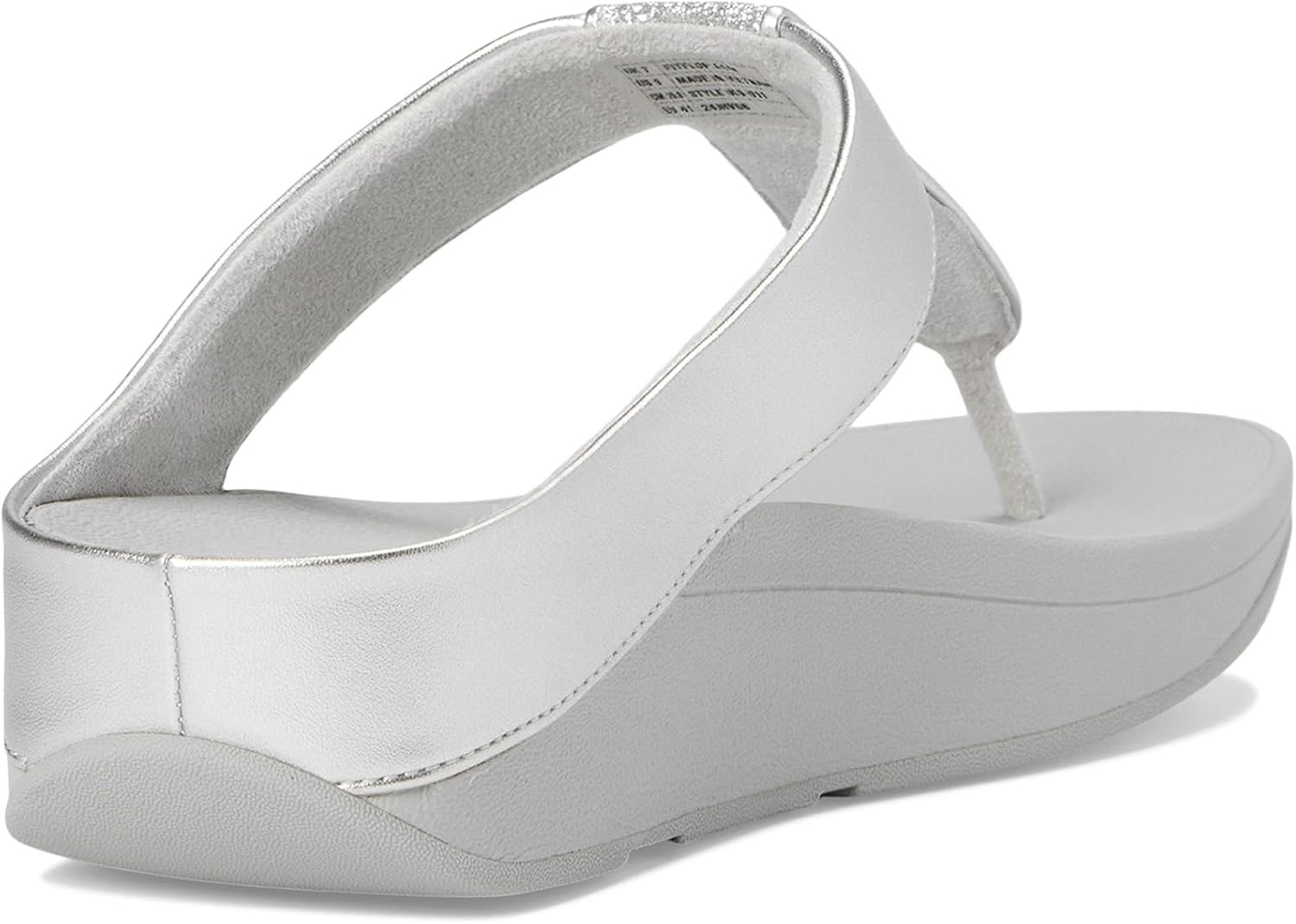 image:imageFitFlop Womens FINO Glitterdust Metallic Toe Post Flip Flop SandalSilver