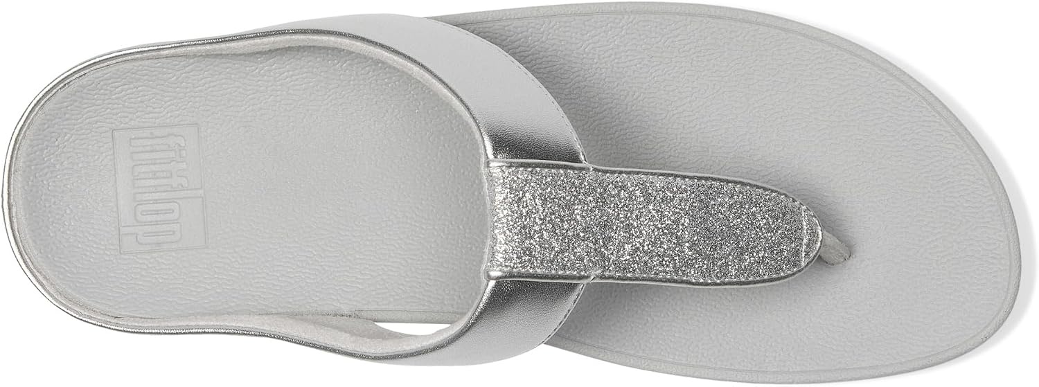 image:imageFitFlop Womens FINO Glitterdust Metallic Toe Post Flip Flop SandalSilver