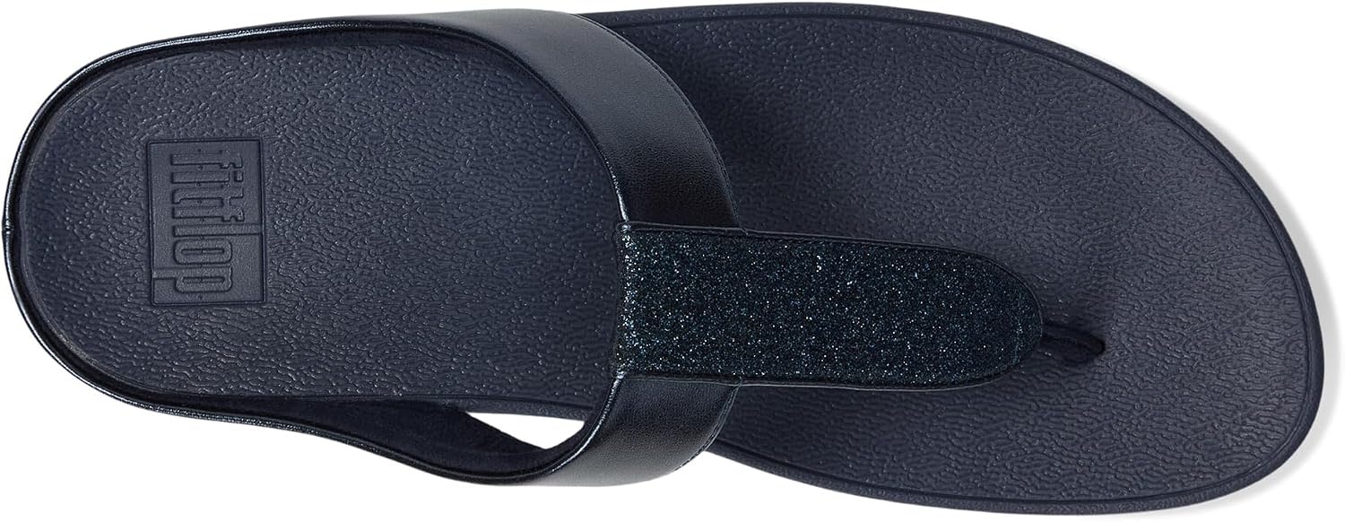 image:imageFitFlop Womens Fino Glitterdust ToePost SandalMidnight Navy