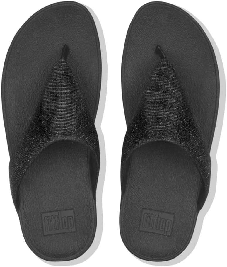 image:imageFitFlop Womens LULU Suede ToePost Sandals Lightweight Summer Walking Sandals with Cushioned Comfort Arch Support amp GripBlack