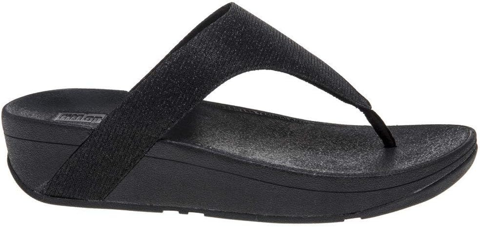 image:imageFitFlop Womens LULU Suede ToePost Sandals Lightweight Summer Walking Sandals with Cushioned Comfort Arch Support amp GripBlack Black 001