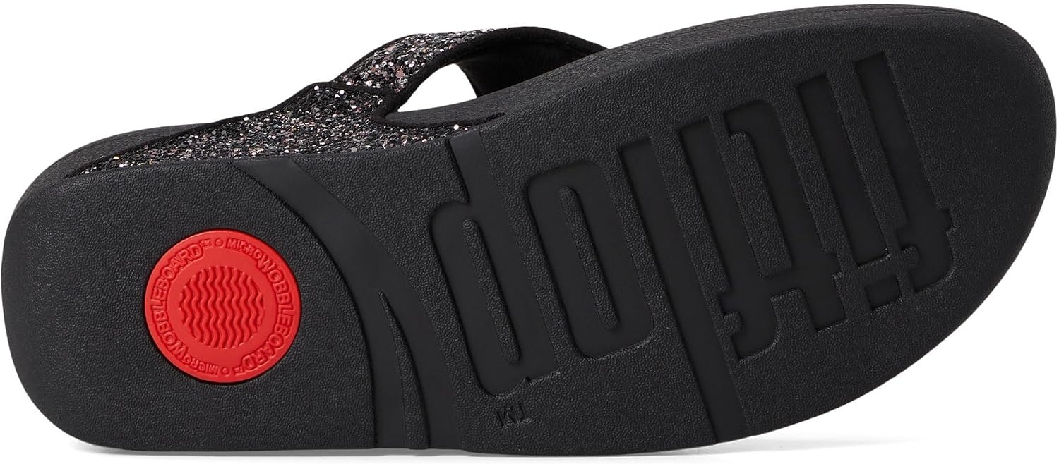 image:imageFitFlop Womens LULU Suede ToePost Sandals Lightweight Summer Walking Sandals with Cushioned Comfort Arch Support amp GripBlack Multi