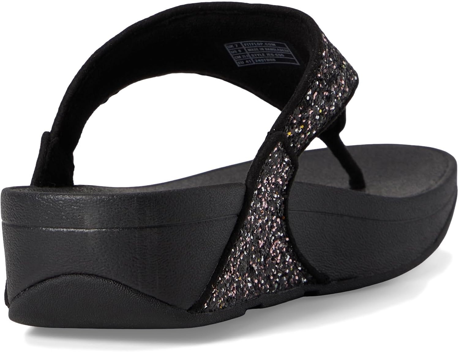 image:imageFitFlop Womens LULU Suede ToePost Sandals Lightweight Summer Walking Sandals with Cushioned Comfort Arch Support amp GripBlack Multi