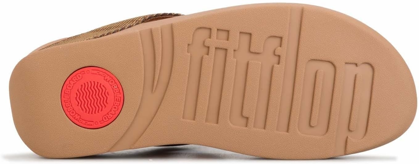 image:imageFitFlop Womens LULU Suede ToePost Sandals Lightweight Summer Walking Sandals with Cushioned Comfort Arch Support amp GripBronze