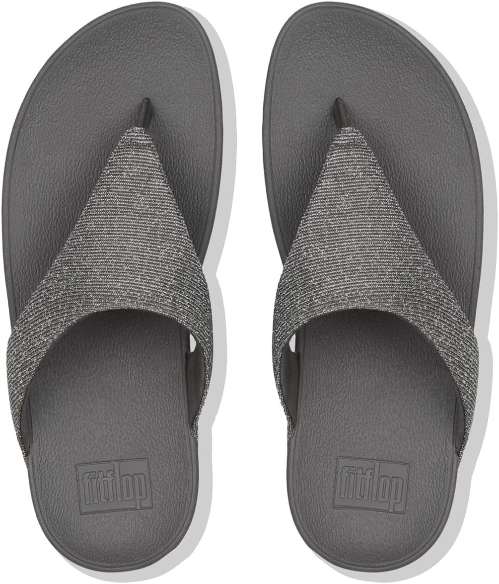 image:imageFitFlop Womens LULU Suede ToePost Sandals Lightweight Summer Walking Sandals with Cushioned Comfort Arch Support amp GripGrau Pewter