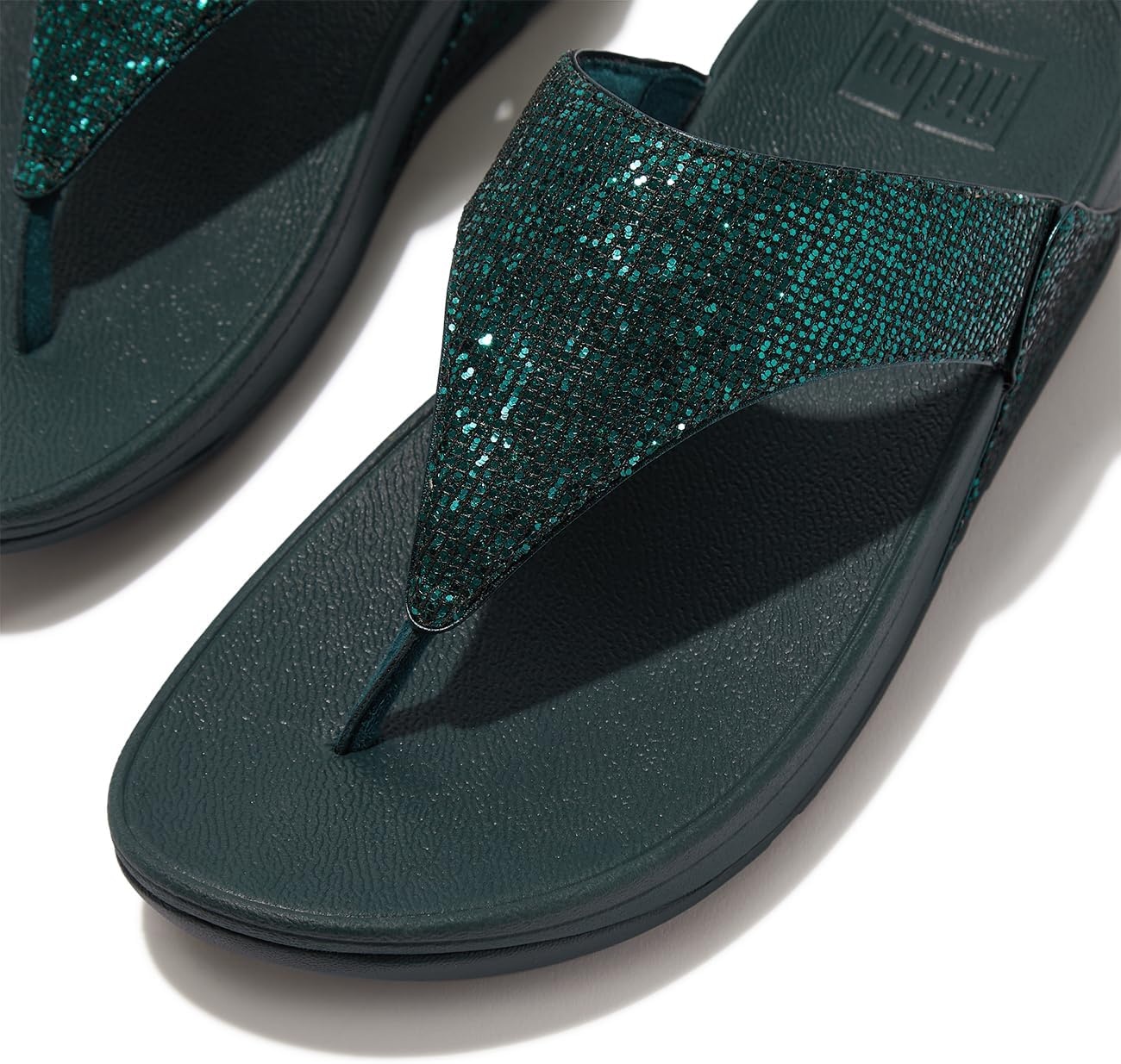 image:imageFitFlop Womens LULU Suede ToePost Sandals Lightweight Summer Walking Sandals with Cushioned Comfort Arch Support amp GripGreen