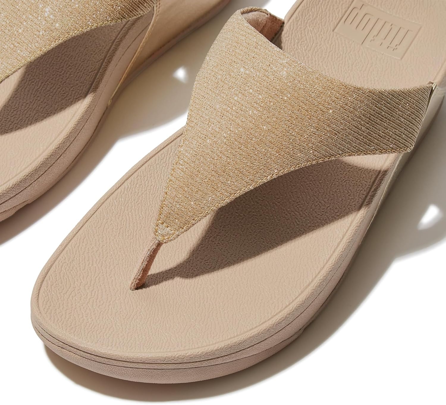image:imageFitFlop Womens LULU Suede ToePost Sandals Lightweight Summer Walking Sandals with Cushioned Comfort Arch Support amp GripLatte Beige