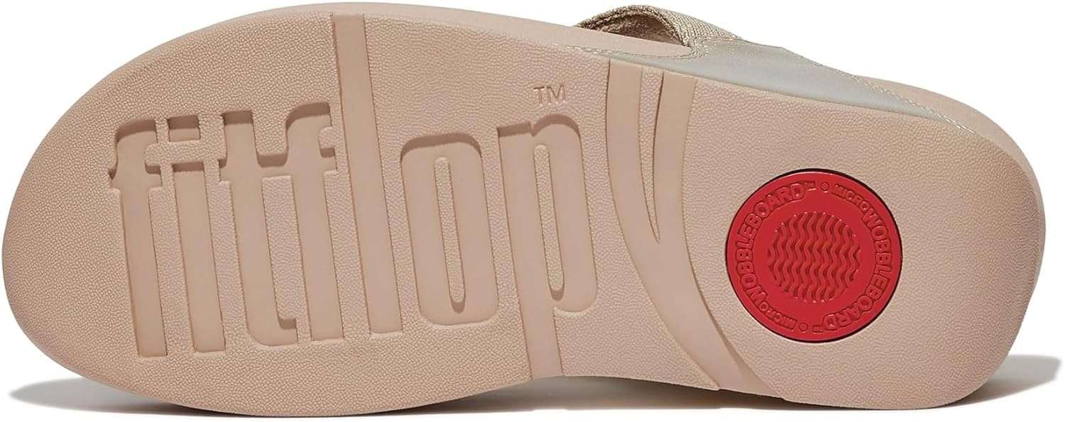 image:imageFitFlop Womens LULU Suede ToePost Sandals Lightweight Summer Walking Sandals with Cushioned Comfort Arch Support amp GripLatte Beige