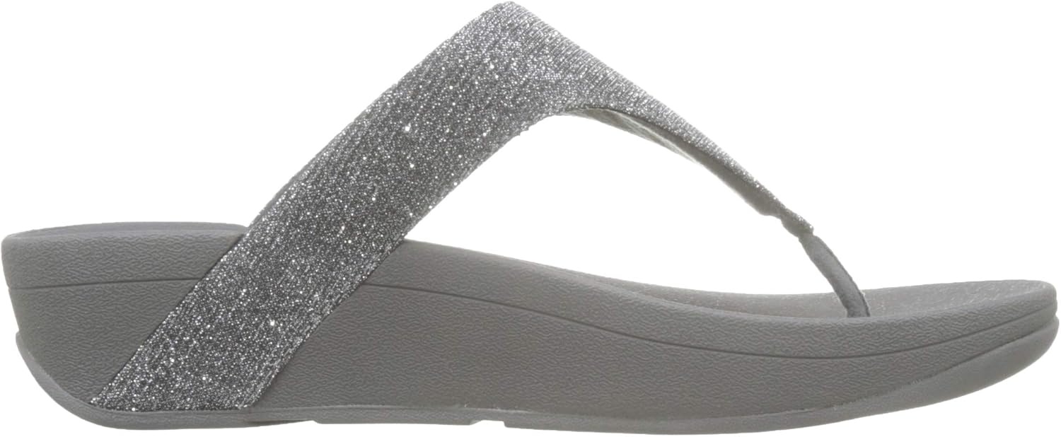 image:imageFitFlop Womens LULU Suede ToePost Sandals Lightweight Summer Walking Sandals with Cushioned Comfort Arch Support amp GripPewter