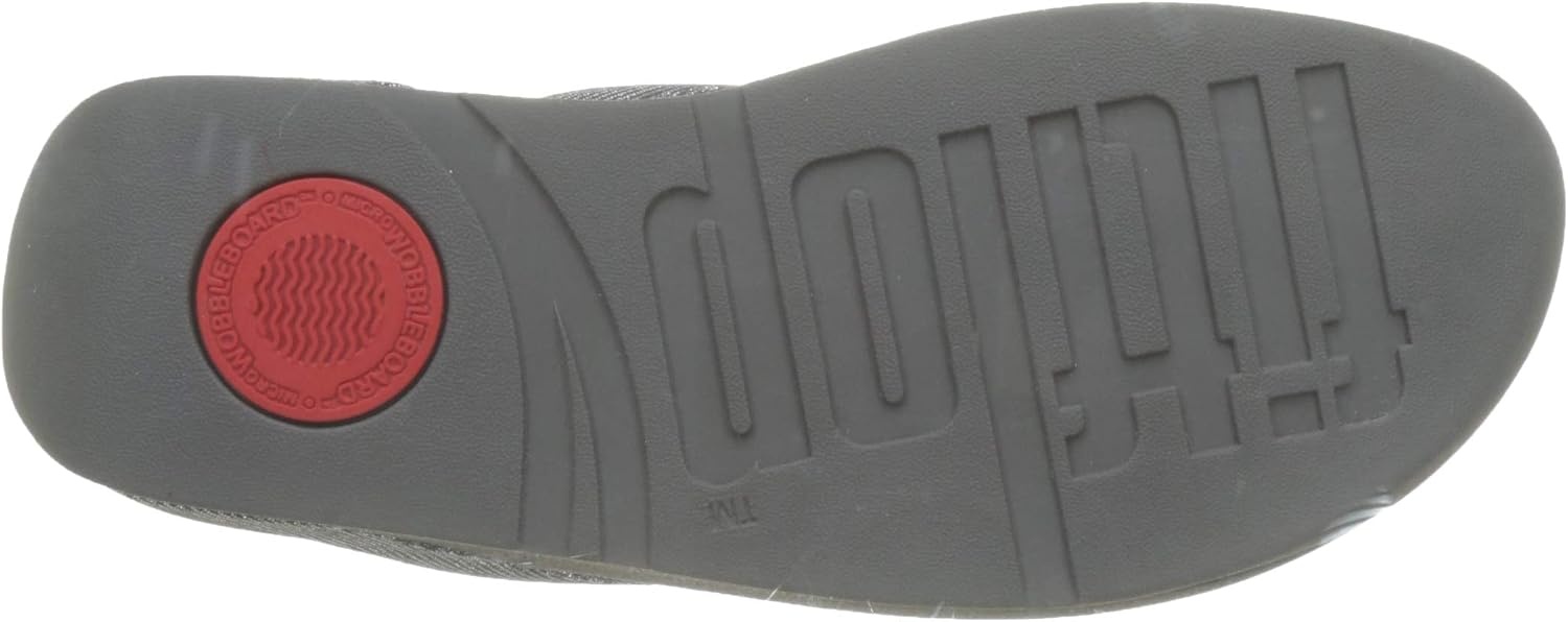 image:imageFitFlop Womens LULU Suede ToePost Sandals Lightweight Summer Walking Sandals with Cushioned Comfort Arch Support amp GripPewter