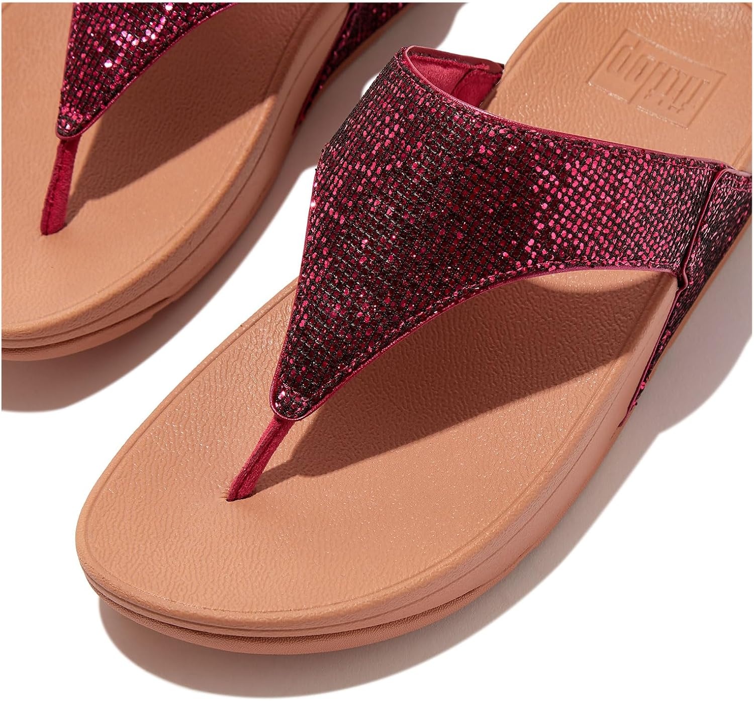 image:imageFitFlop Womens LULU Suede ToePost Sandals Lightweight Summer Walking Sandals with Cushioned Comfort Arch Support amp GripPink