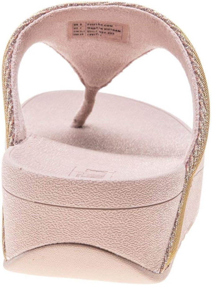 image:imageFitFlop Womens LULU Suede ToePost Sandals Lightweight Summer Walking Sandals with Cushioned Comfort Arch Support amp GripPink Rose Gold 323