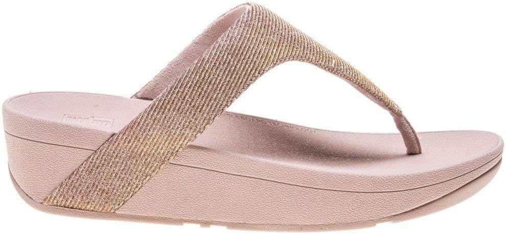 image:imageFitFlop Womens LULU Suede ToePost Sandals Lightweight Summer Walking Sandals with Cushioned Comfort Arch Support amp GripPink Rose Gold 323