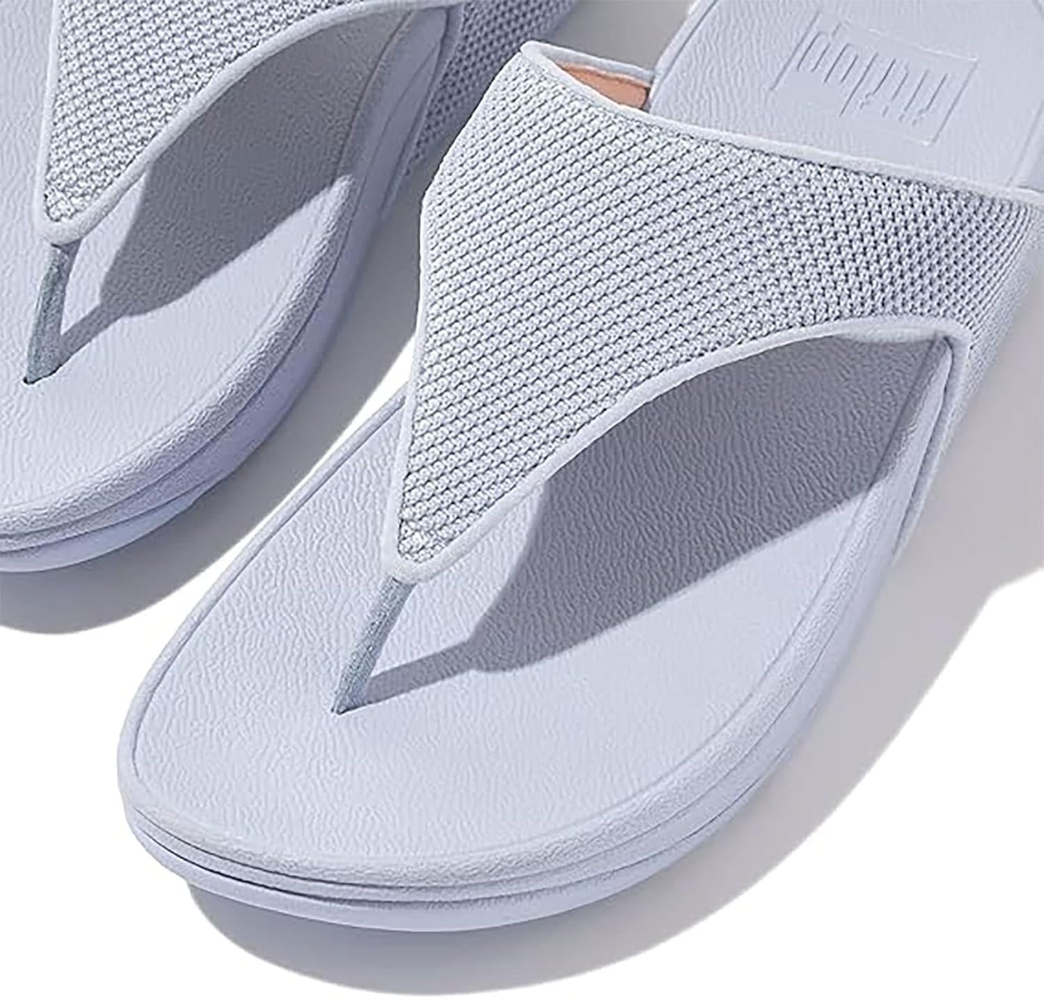 image:imageFitFlop Womens LULU Suede ToePost Sandals Lightweight Summer Walking Sandals with Cushioned Comfort Arch Support amp GripSkywash Blue