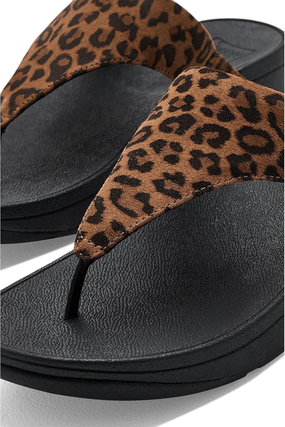 image:imageFitFlop Womens LULU Suede ToePost Sandals Lightweight Summer Walking Sandals with Cushioned Comfort Arch Support amp GripTanBlack