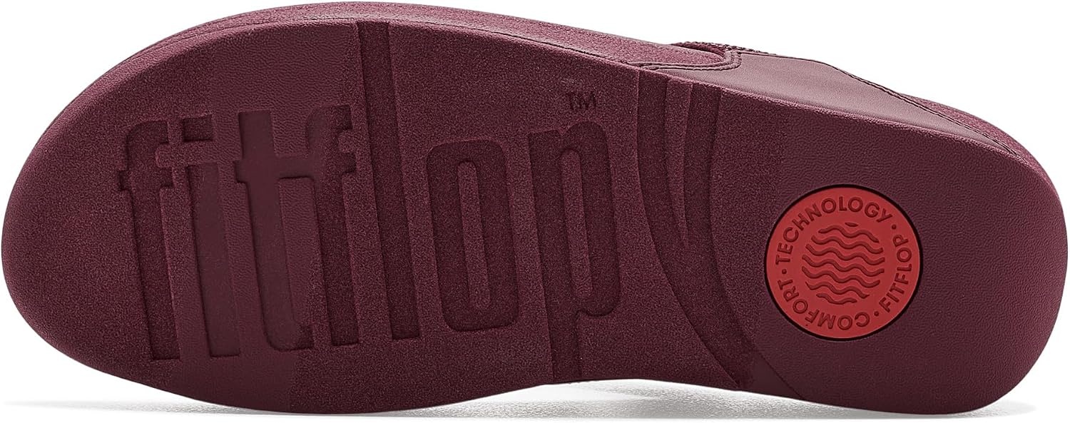 image:imageFitFlop Womens Lulu Crystal Embellished ToePost SandalsDark Merlot