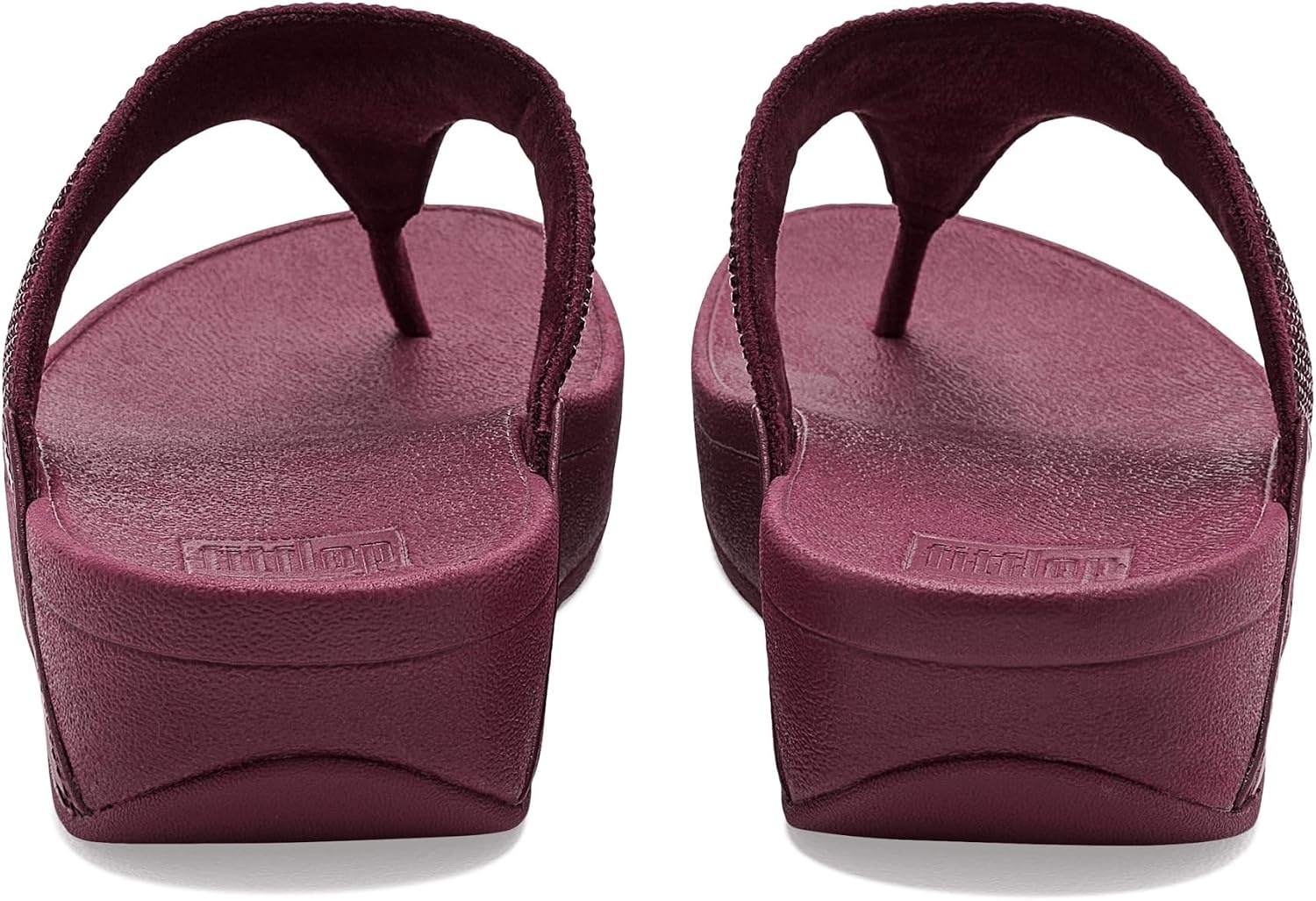 image:imageFitFlop Womens Lulu Crystal Embellished ToePost SandalsDark Merlot