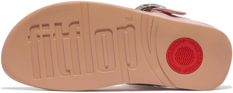 image:imageFitFlop Womens Lulu CrystalBuckle Leather ToePost SandalB48 Soft Blush