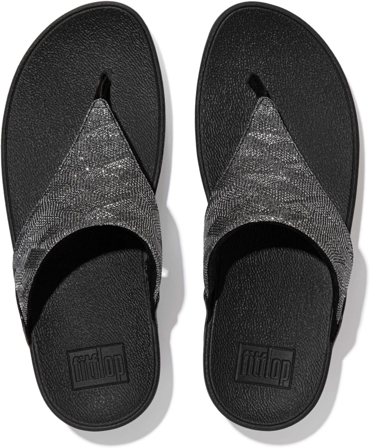 image:imageFitFlop Womens Lulu Glitz ToePost SandalAll Black