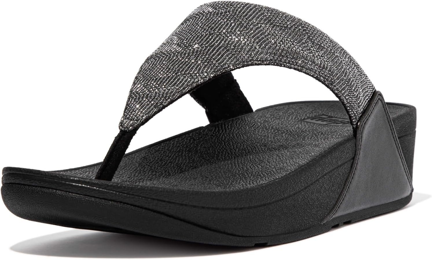 image:imageFitFlop Womens Lulu Glitz ToePost SandalAll Black