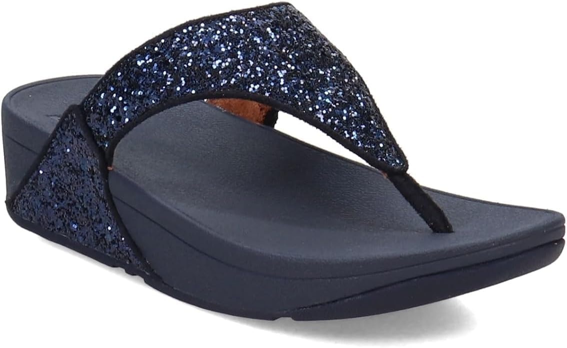 image:imageFitFlop Womens Lulu Glitz ToePost SandalMidnight Navy