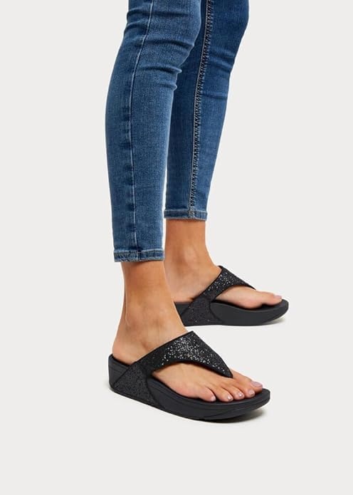 image:imageFitFlop Womens Lulu Glitz ToePost SandalMidnight Navy