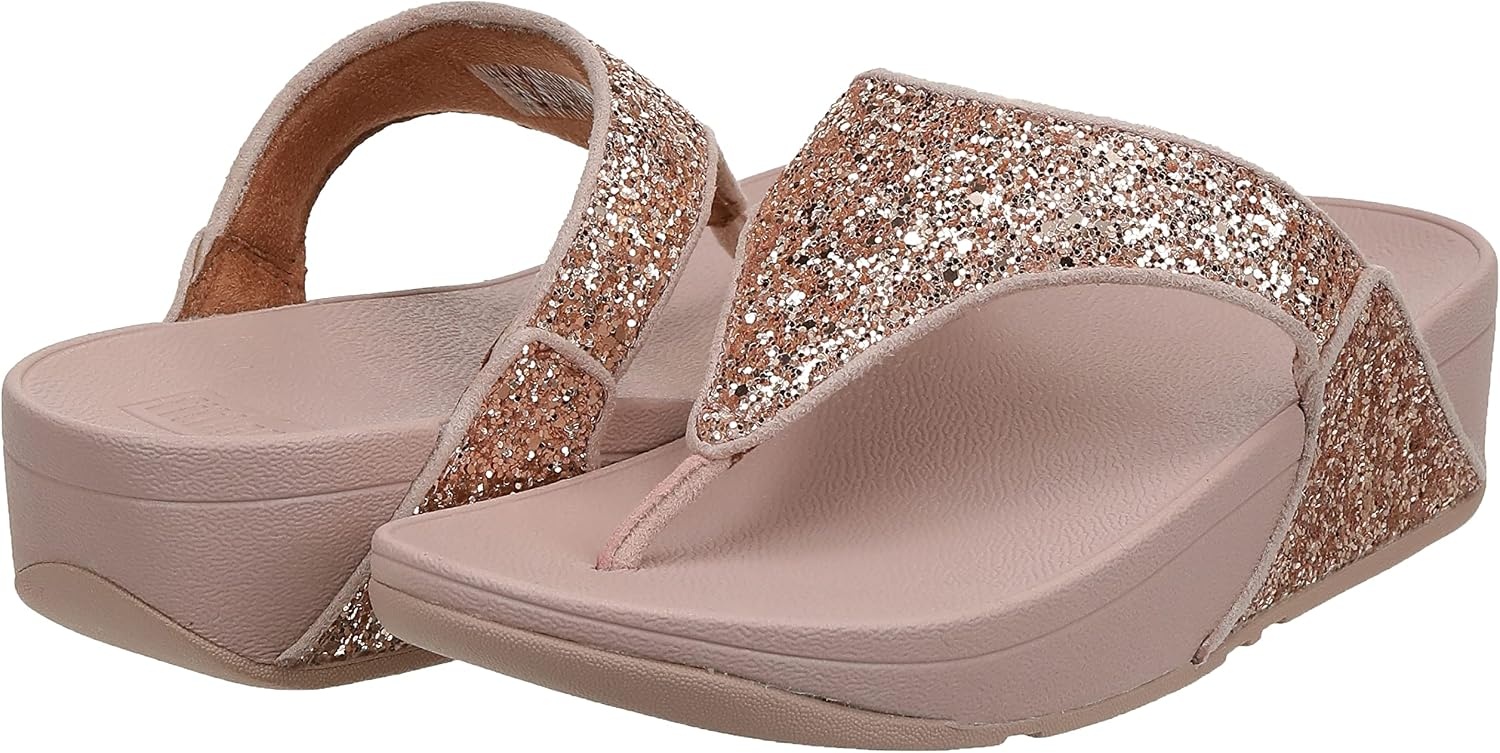 image:imageFitFlop Womens Lulu Glitz ToePost SandalRed Purple Other Combi