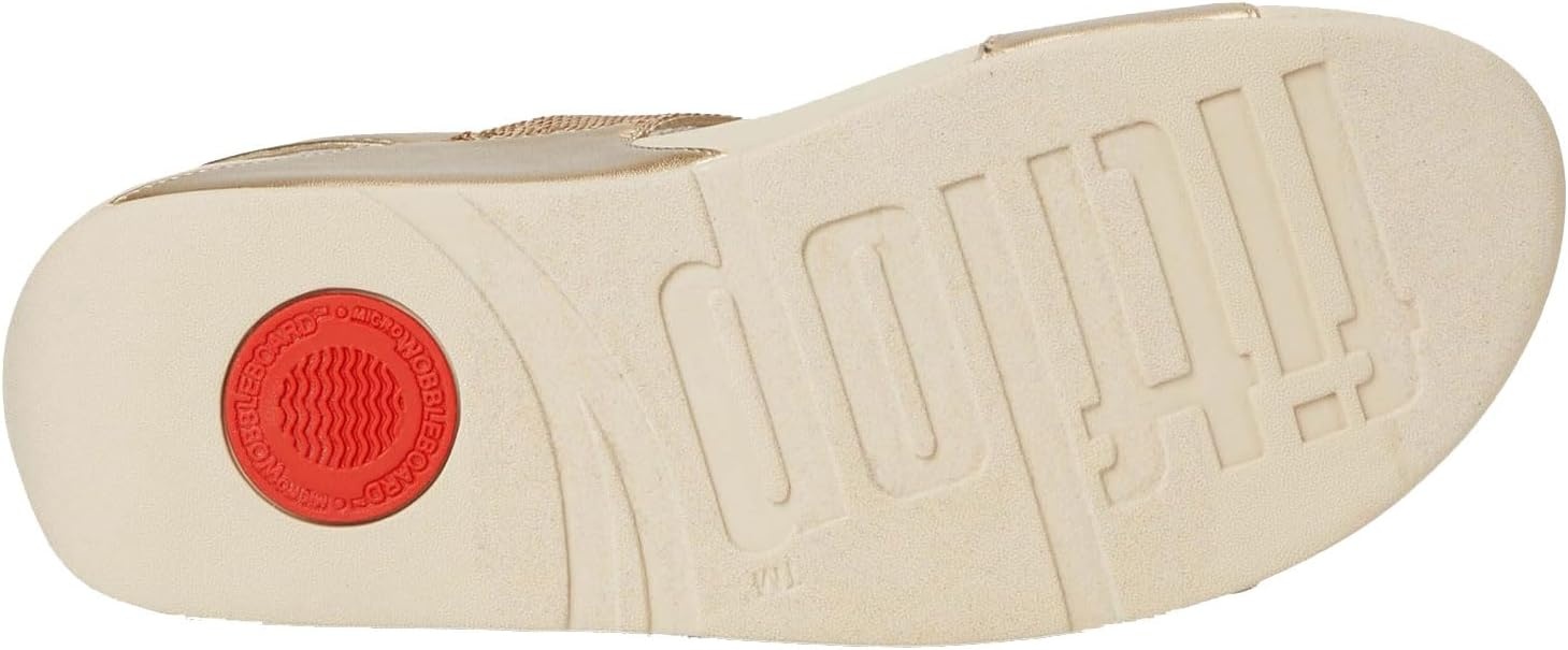 image:imageFitFlop Womens Lulu Sequin Slide Backstrap SandalPlatino