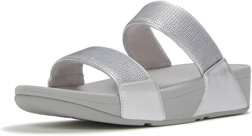image:imageFitFlop Womens Lulu Sequin Slide SandalSilver
