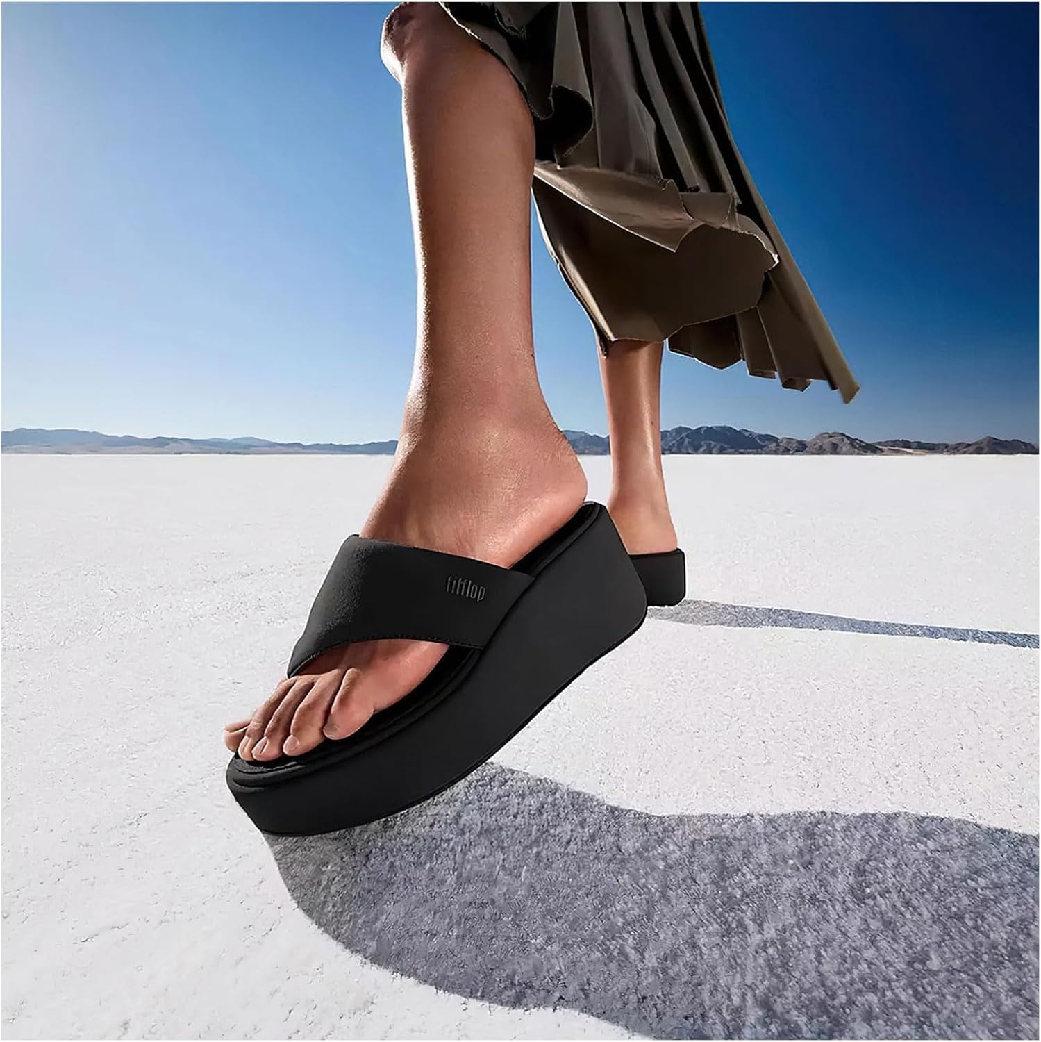 image:imageFitFlop Womens PlatFForms Wedge ToePost SandalAll Black