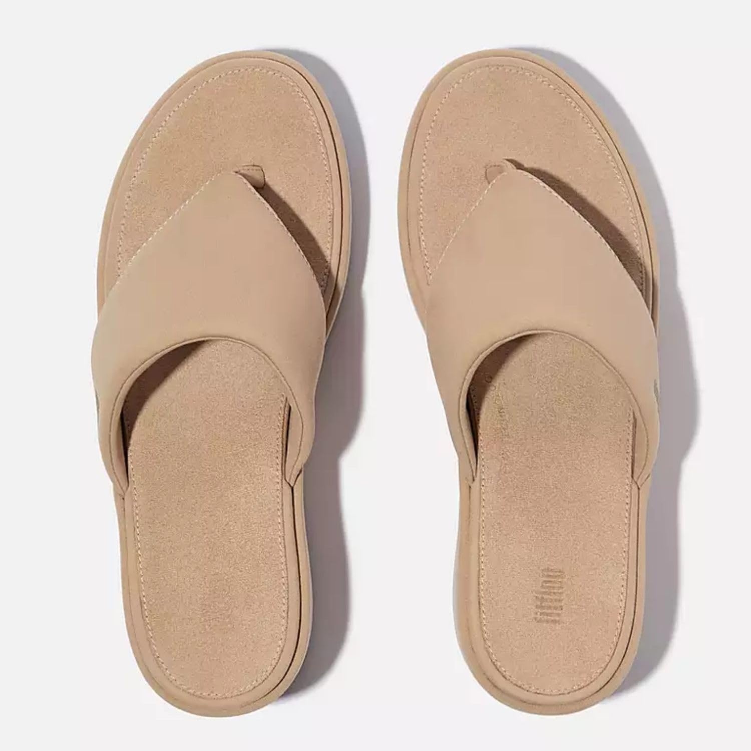 image:imageFitFlop Womens PlatFForms Wedge ToePost SandalClassic Beige