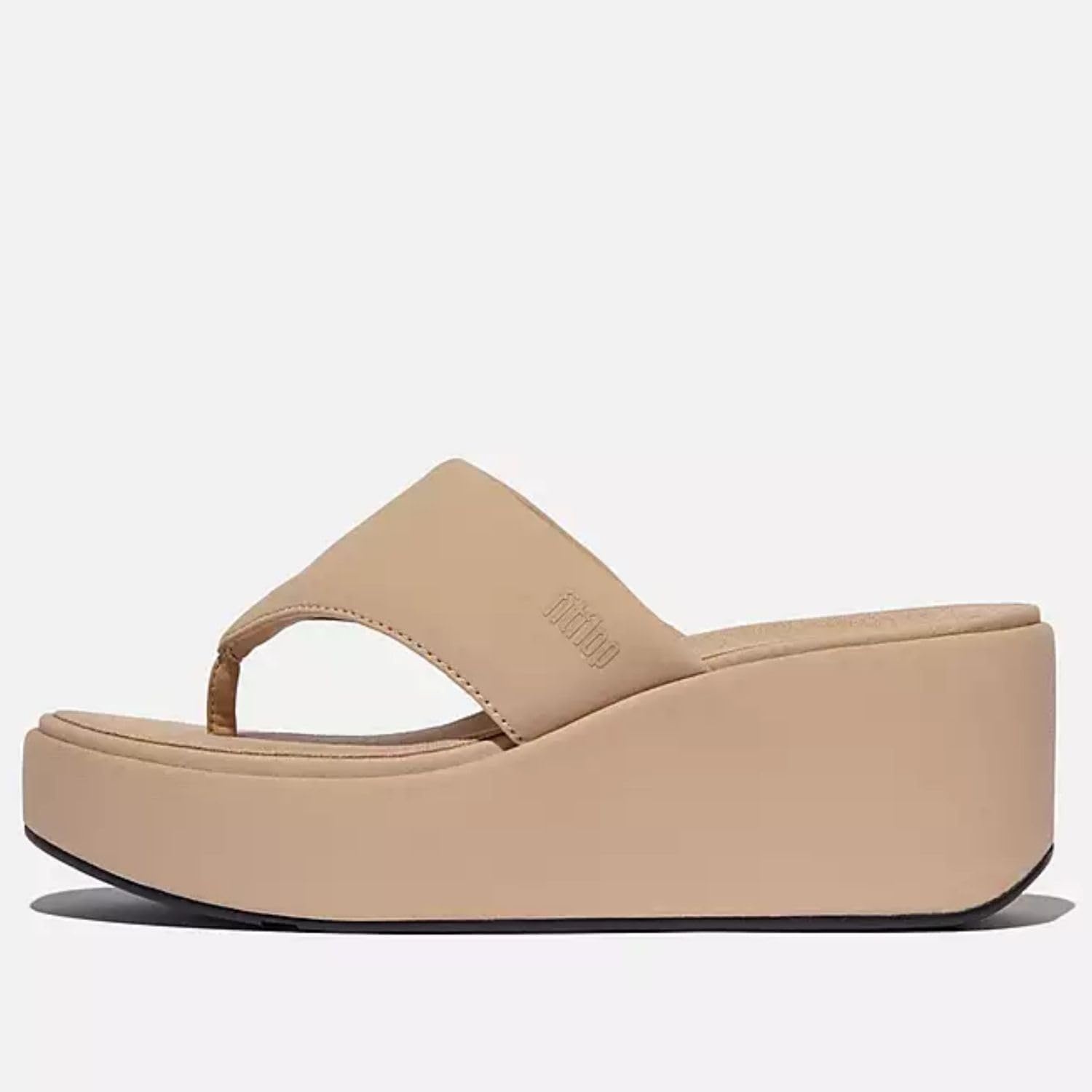 image:imageFitFlop Womens PlatFForms Wedge ToePost SandalClassic Beige