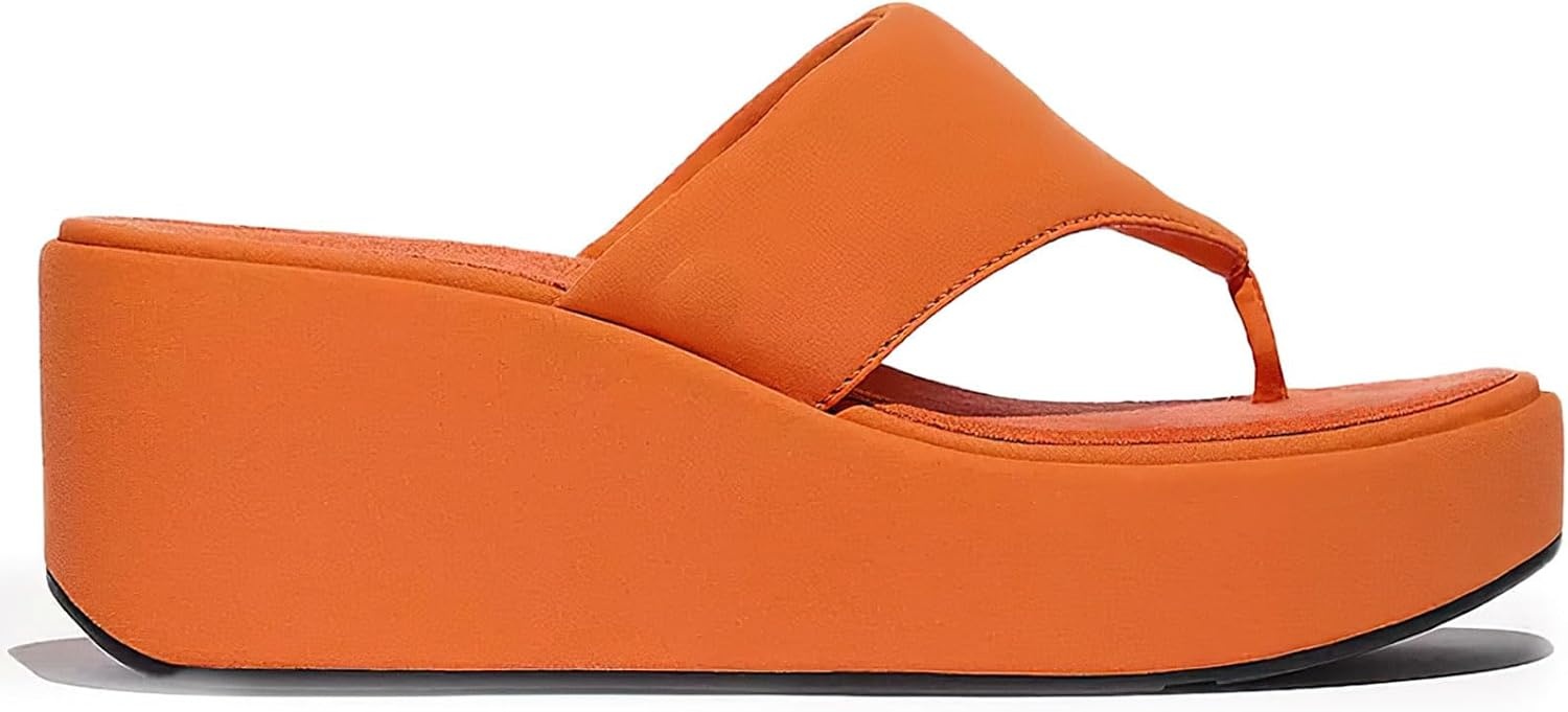 image:imageFitFlop Womens PlatFForms Wedge ToePost SandalSatsuma
