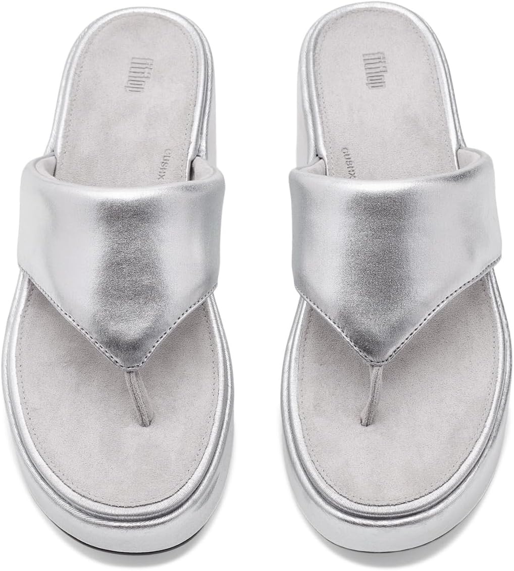image:imageFitFlop Womens PlatFForms Wedge ToePost SandalSilver