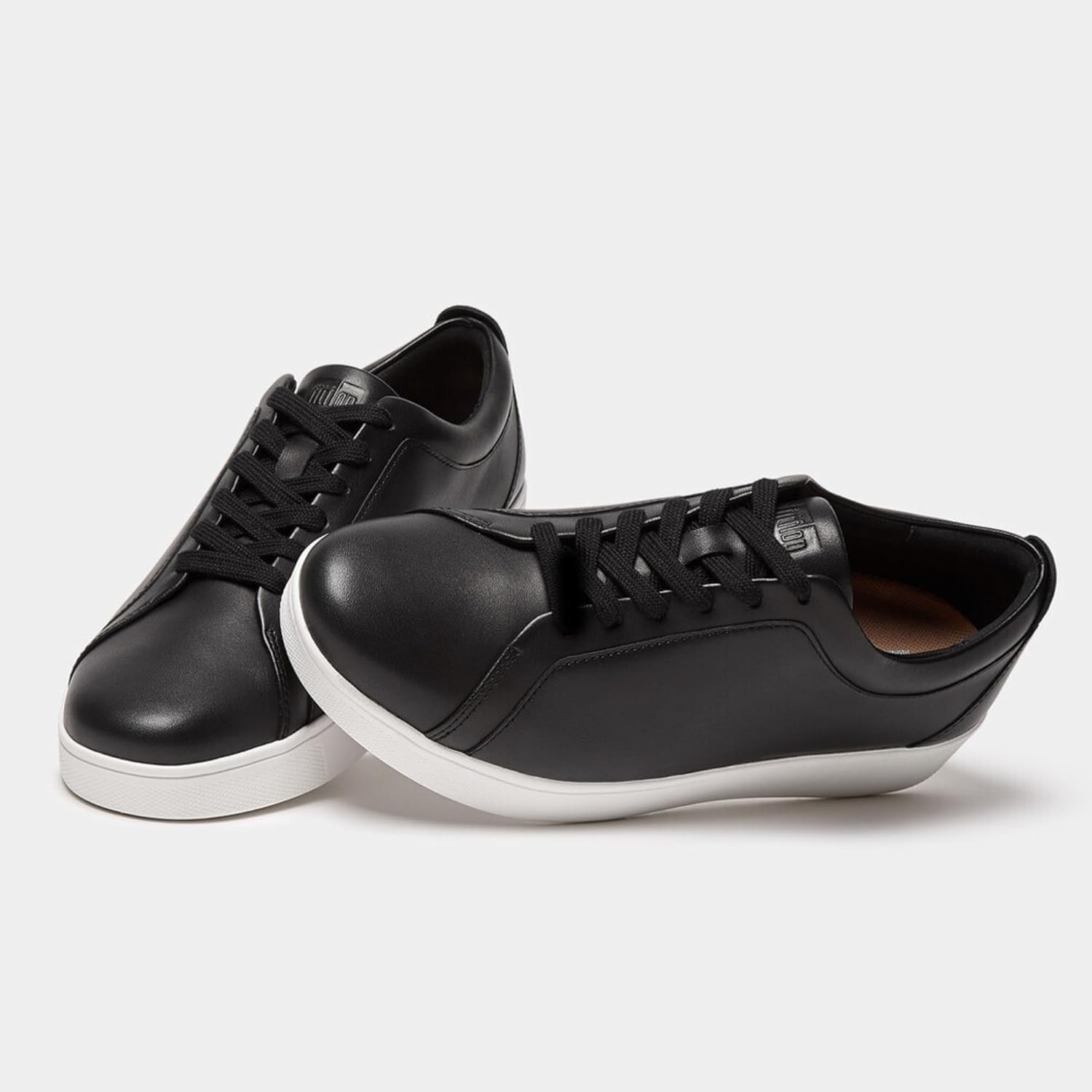 image:imageFitFlop Womens Rally Leather SneakersBlack