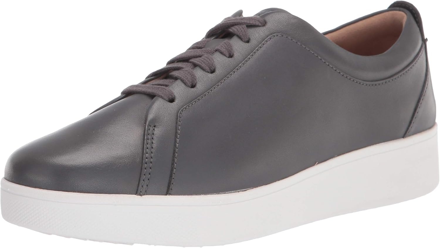 image:imageFitFlop Womens Rally Leather SneakersDark Grey