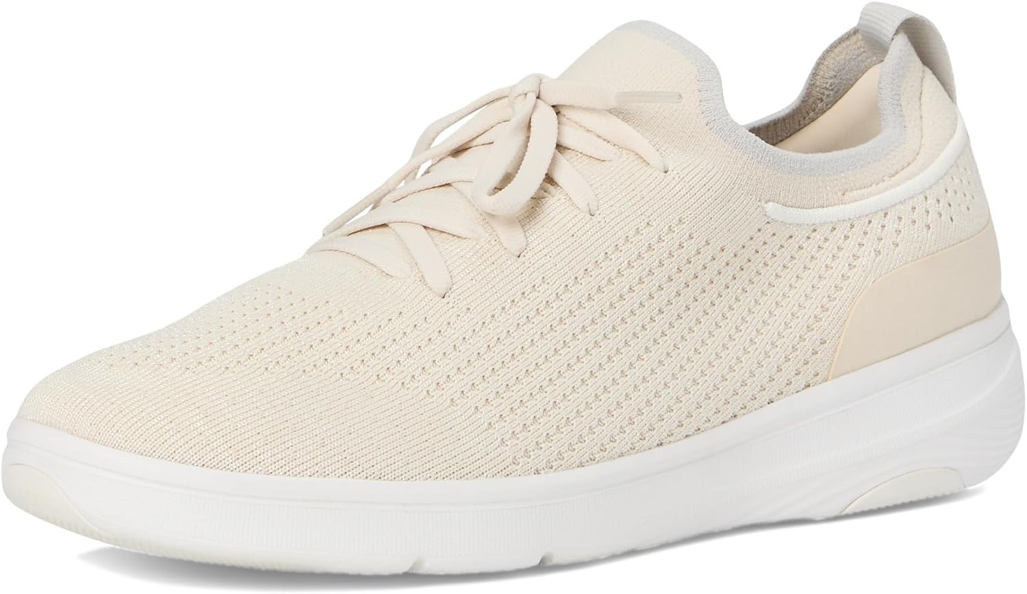 image:imageFitFlop Womens Superq Knit Slipon Laced SneakersParis Beige
