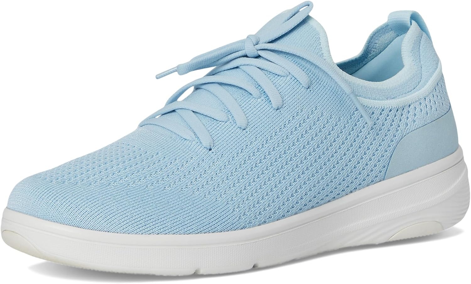image:imageFitFlop Womens Superq Knit Slipon Laced SneakersSky Blue
