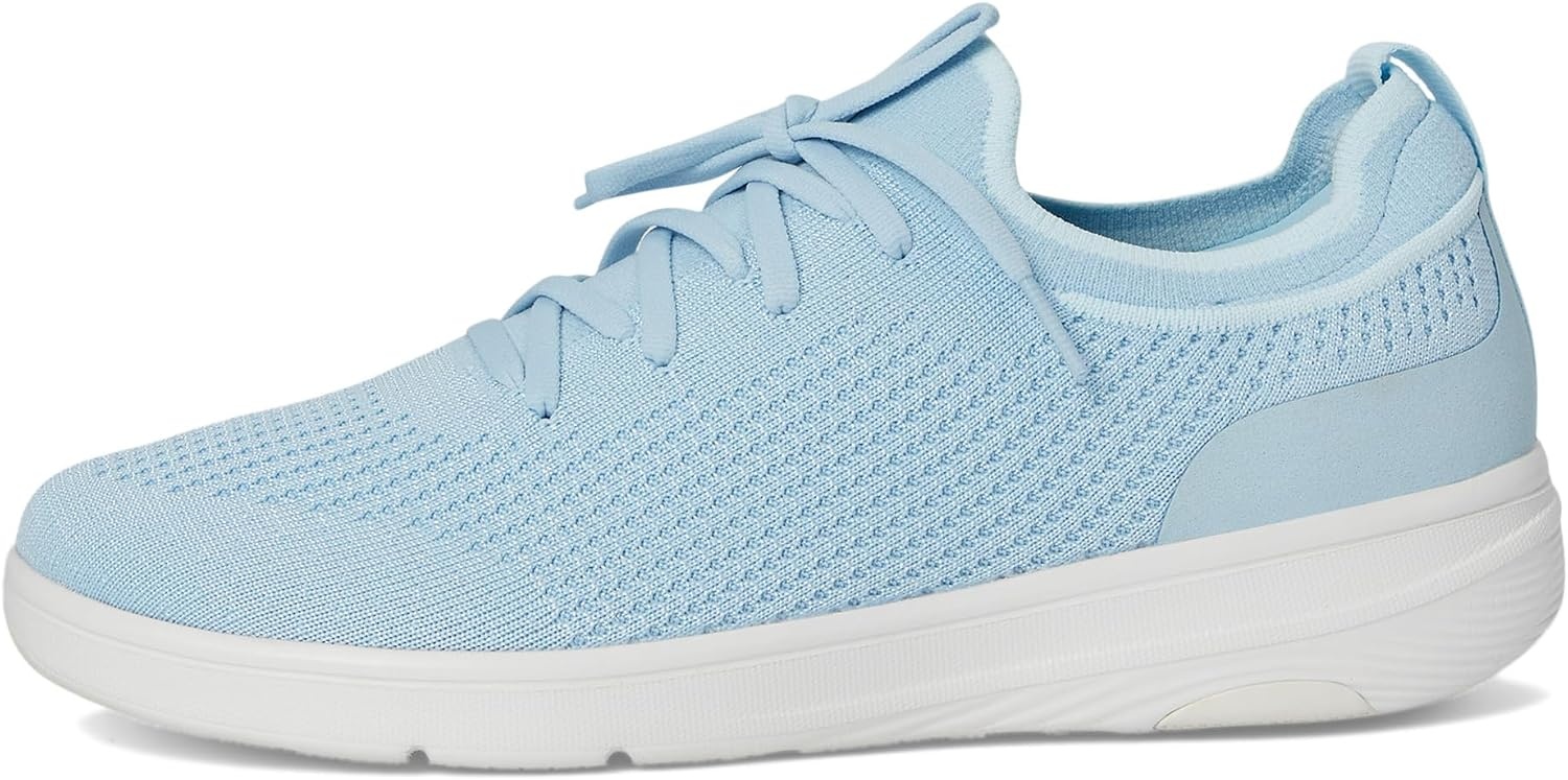 image:imageFitFlop Womens Superq Knit Slipon Laced SneakersSky Blue