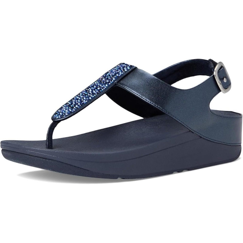 image:imageFitFlop Fino CrystalMix TStrap SandalsMidnight Navy