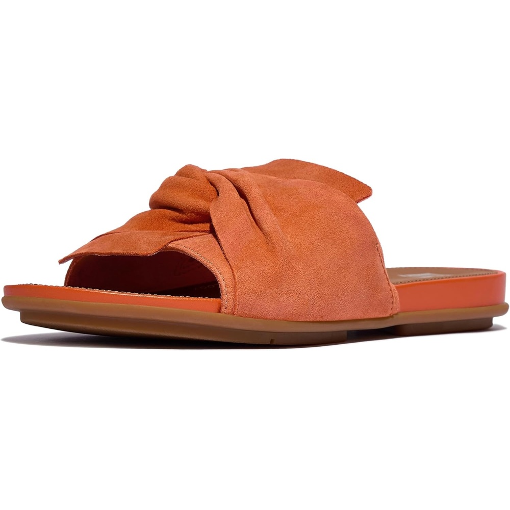image:imageFitFlop Gracie SoftTwist Leather SlidesSatsuma