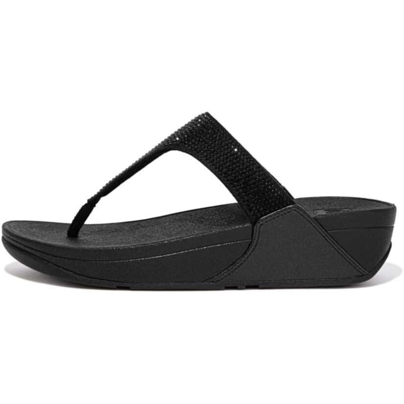 image:imageFitFlop Lulu MultiTonal Glitter ToePost SandalsAll Black