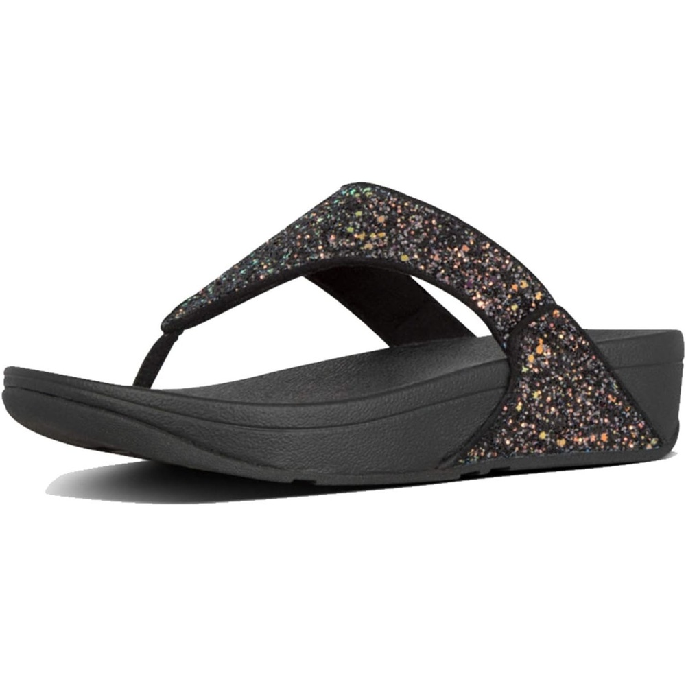 image:imageFitFlop Lulu MultiTonal Glitter ToePost SandalsBlack Mix